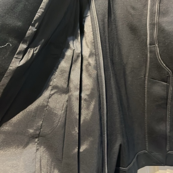 Spanx Perfect Collarless Ponte Blazer Sz Medium Stretch Oversized Black Office - Picture 7 of 7